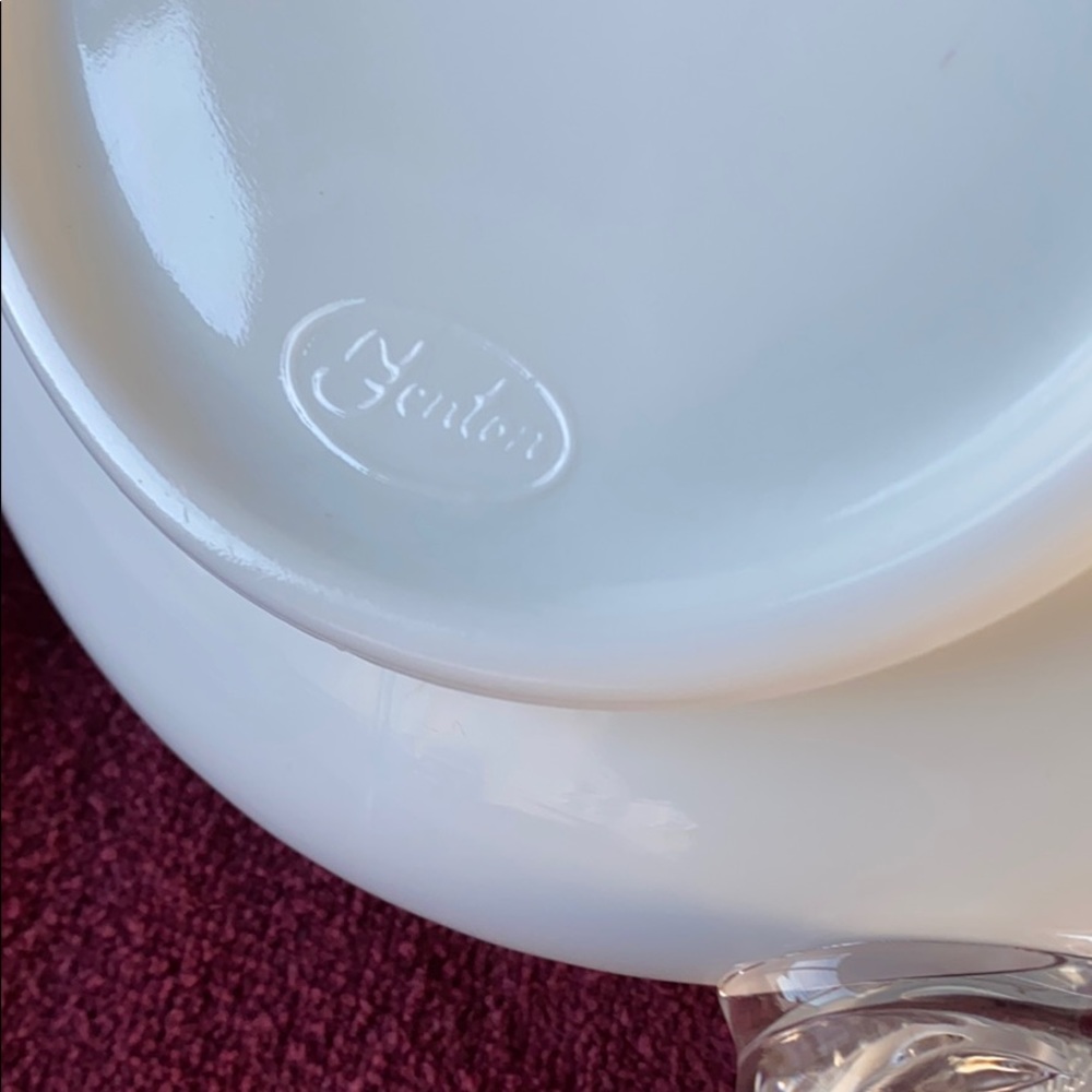 Fenton Milk Glass Dish Silver Crest Vintage - Picture 5 of 7